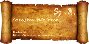 Sztojkov Márton névjegykártya